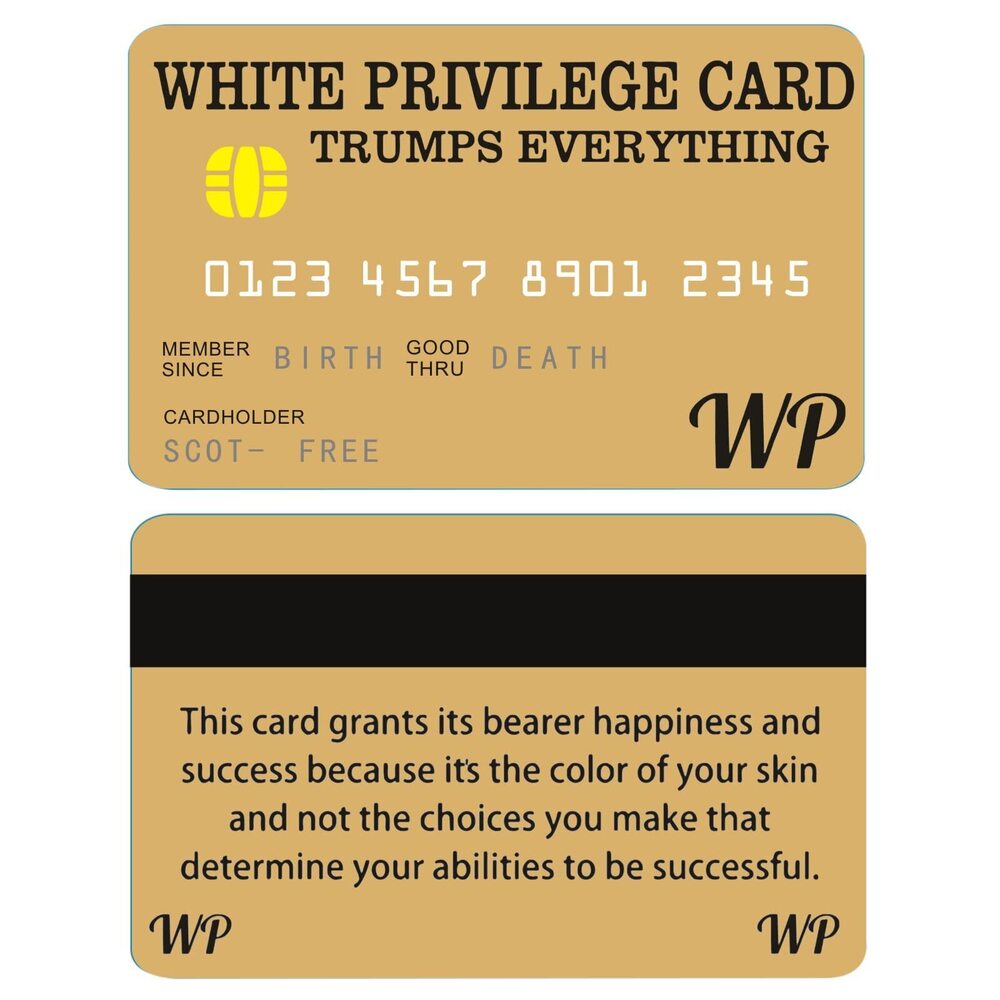 8267 48PCS White Privilege Cards Trumps Everything Wallet Inspirational